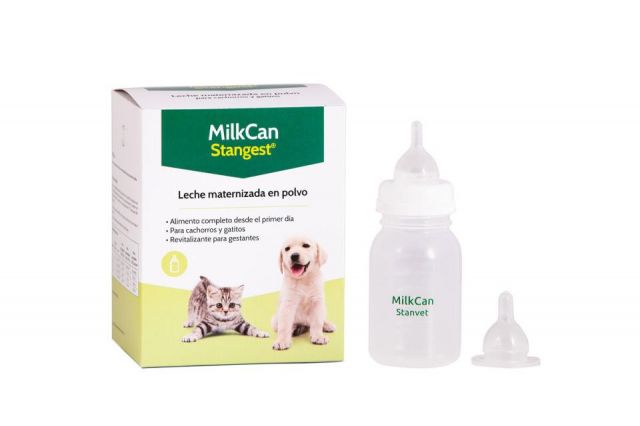 Leche milkcan 400gr +biberon para perros y gatos