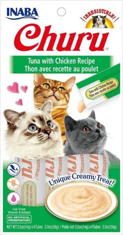 Churu receta de atún con pollo 4*14gr OFERTA 5+1