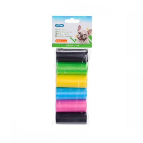 Set 6 rollos de bolsas de excrementos