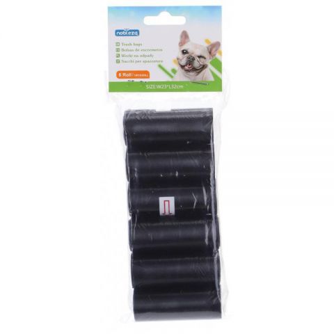 Set 6 bolsas negras para excrementos