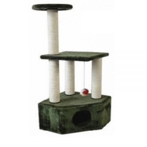Rascador tres pisos con cajón 40*36*108cm