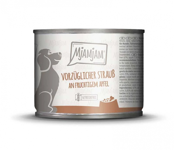 MJAMJAM avestruz con manzanas 400gr