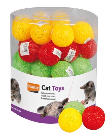PELOTA PARA GATO RESPLANDECIENTE EN BOTE PLÁSTICO