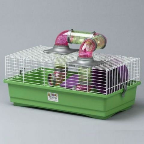 Jaula Hamster paso estrecho c/tubos (50x28x24cm)