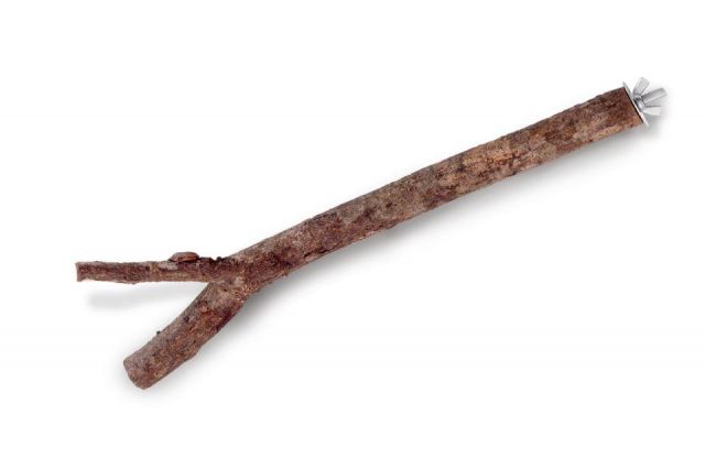 Percha en Y de madera de 30cm para aves.