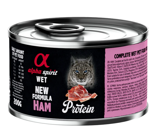 Alpha Spirit lata gato de jamón 200gr OFERTA 5+1