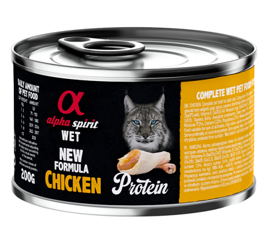 Alpha Spirit lata pollo para gato 200gr OFERTA 5+1