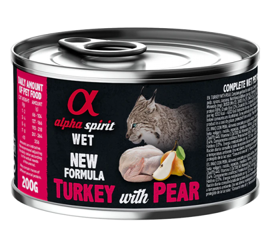 Alpha Spirit pavo c/pera 200gr gato OFERTA 5+1