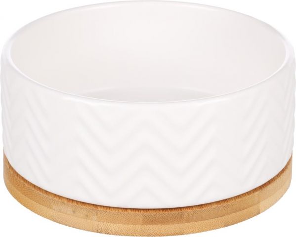 Comedero y bebedero Muna blanco redondo 990ml