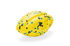Pelota rugby de espuma amarilla -FETCH- 13cm