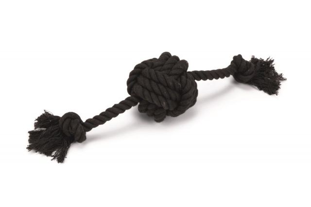 Nudo de algodón con pelota BARI negro grande