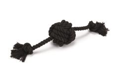 Nudo de algodón con pelota BARI negro grande