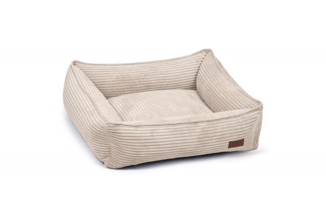 Cama para perros RIBBED gris claro T.S 65x60x20cm 