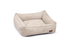 Cama para perros RIBBED gris claro T.S 65x60x20cm 