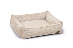 Cama para perros RIBBED gris claro T.M 80x70x22cm