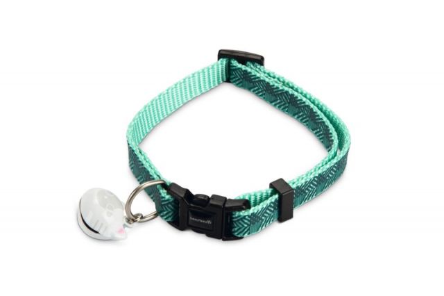 Collar para gatos de nylon verde menta