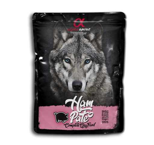 ALPHA SPIRIT WET DOG POUCH PATÉ DE JAMÓN 300