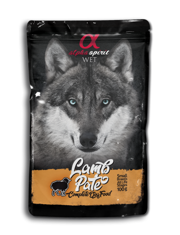 ALPHA SPIRIT WET DOG POUCH PATE DE CORDERO 100GR