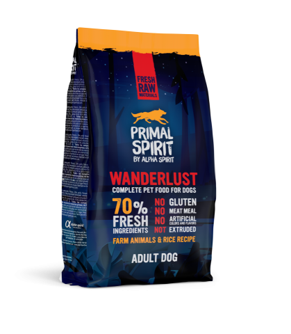 PRIMAL 70%WANDERLUST DOG FOOD 1KG