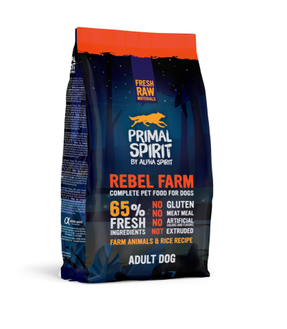 PRIMAL 65% REBEL FARM DOG FOOD 1KG