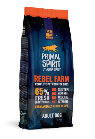PRIMAL 65% REBEL FARM DOG FOOD 12KG