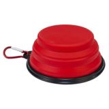 comedero silicona plegable rojo 13x5.5x9cm