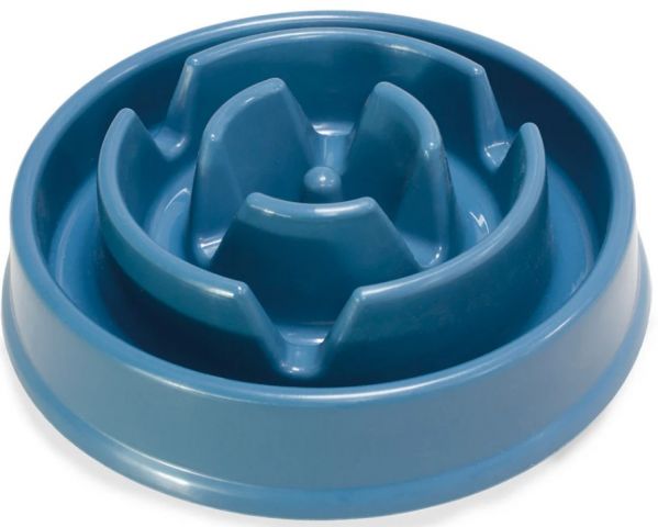 Comedero azul para perros y gatos SLOW 20.5*5.8cm
