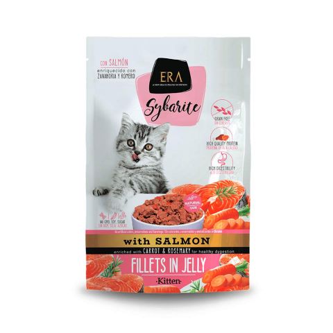 Era Sybarite KITTEN - fillets in jelly SALMON 85g 