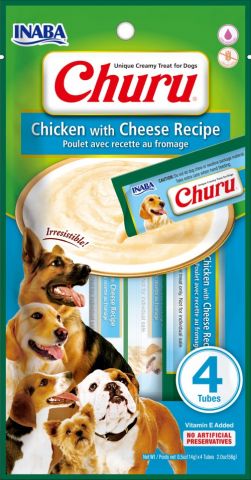 CHURU Dog Pollo con Queso 4x14gr