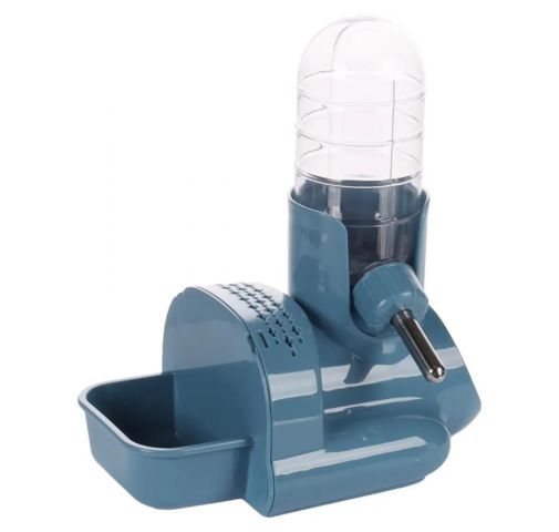 Lugar para comer y beber hamster azul 124ml