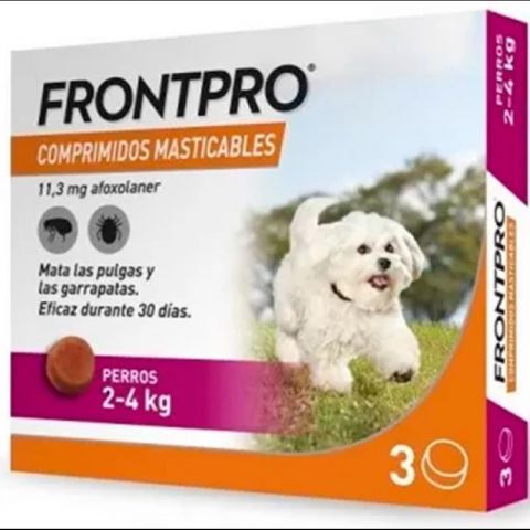 Frontpro 3 comprimidos perros de 2-4kg PVP 40.50€