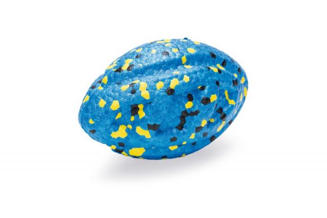 Pelota rugby de espuma azul -FETCH- 13cm