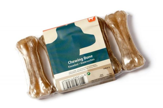 Hueso de piel masticable 7,5cm - 5 unid
