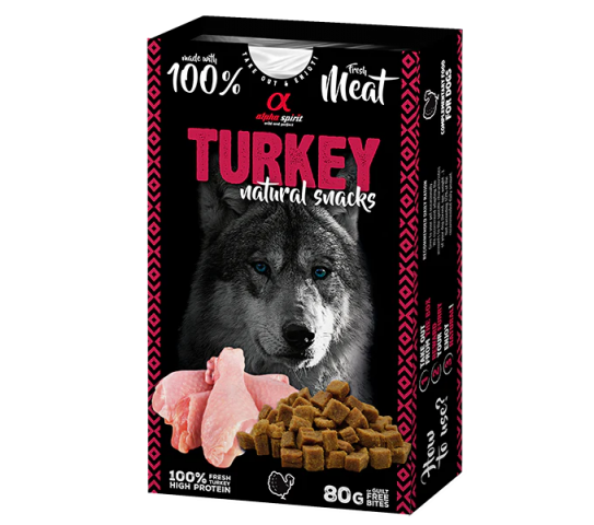 Alpha Spirit Snack natural pavo - 80gr