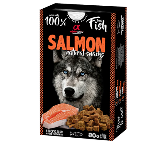 Alpha Spirit Snack natural salmon - 80gr
