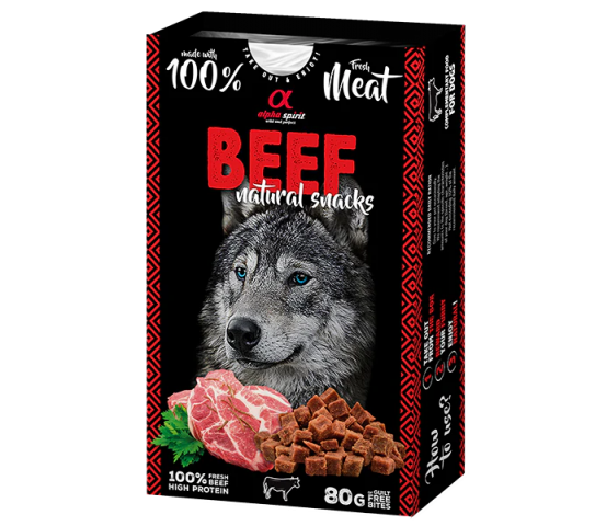 Alpha Spirit Snack natural ternera - 80gr